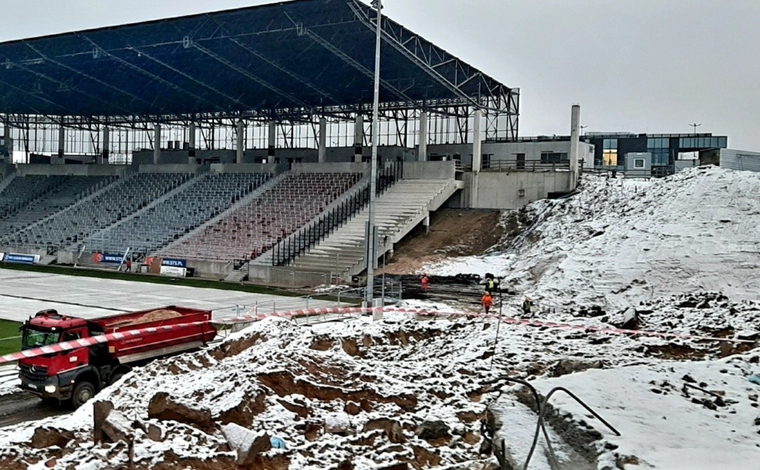 Stadion Pogoni - stan na 12 stycznia 2021