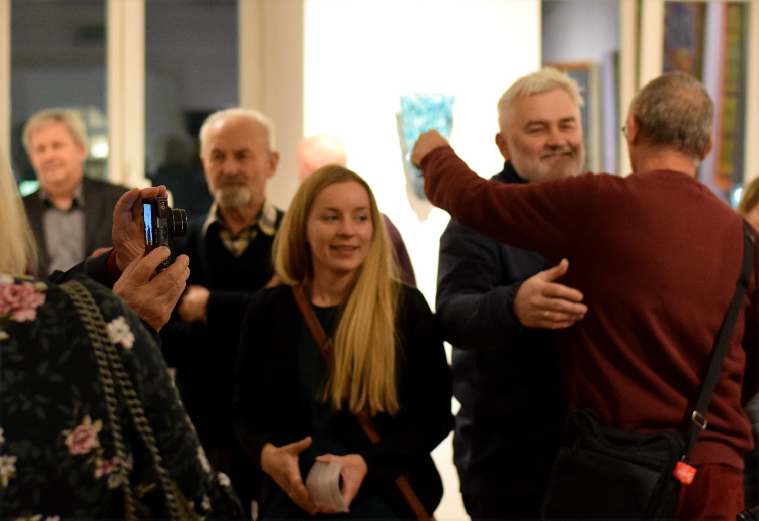 Na wernisażu spotkali się artyści, których prace były wystawiane w galerii w kończącym się roku
