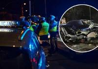 Tragiczny wypadek w Tychach! Rozpędzony samochód uderzył w stalową podporę
