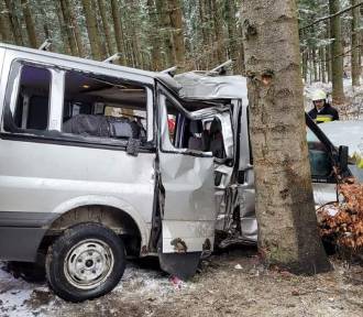 Dramat na drodze przy granicy polsko-słowackiej. Jedna osoba nie żyje, trzy są ranne