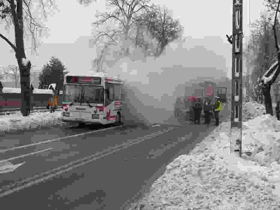 Pożar autobusu w Zduńskiej Woli, miejsce zdarzenia