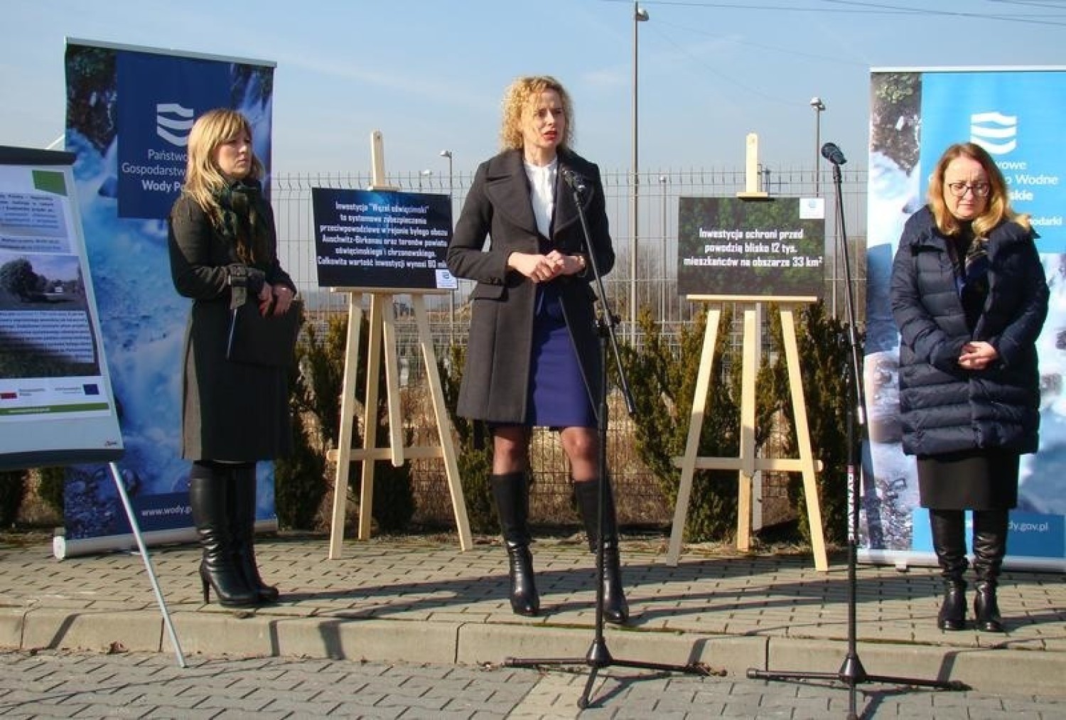 Przedstawiciele Państwowego Gospodarstwa Wodnego Wody Polskie na spotkaniu w Oświęcimiu