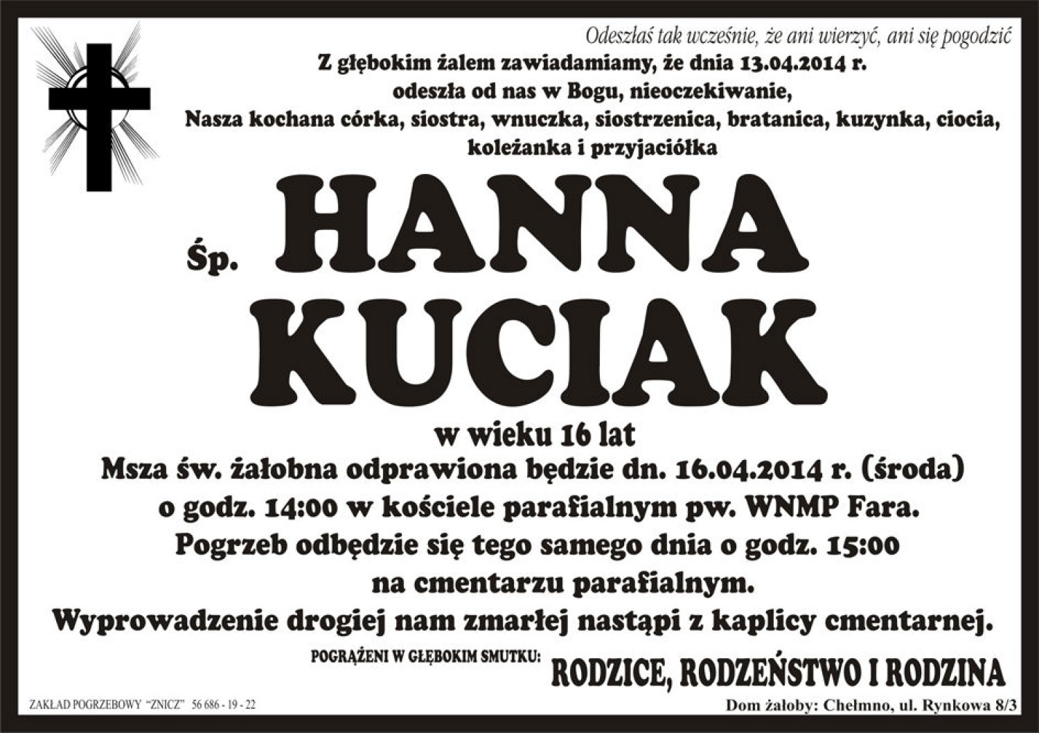 W środę odbędą się pierwsze pogrzeby