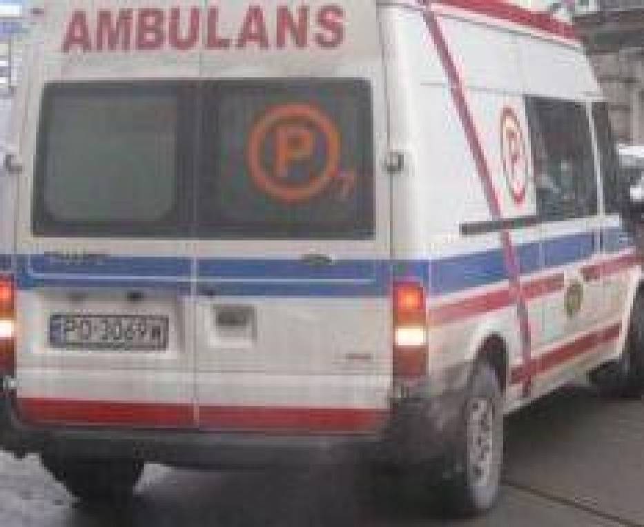 Ranny rowerzysta został przewieziony do szpitala