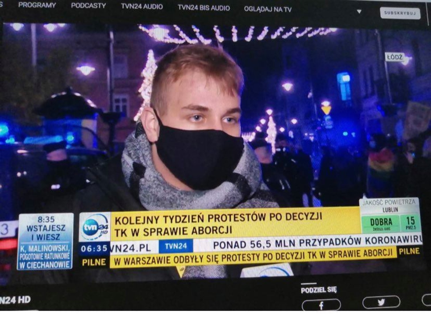 Mieszkaniec naszego regionu kontra łódzka policja na strajku kobiet