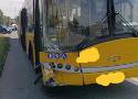 Katowice. Zderzenie osobówki z autobusem miejskim przy SCC - zobacz ZDJĘCIA. Sprawcą 29-latka jadąca Oplem