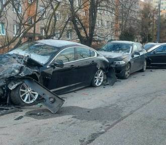 Luksusowe samochody roztrzaskane na Widzewie. Już wiadomo, co się stało! ZDJĘCIA