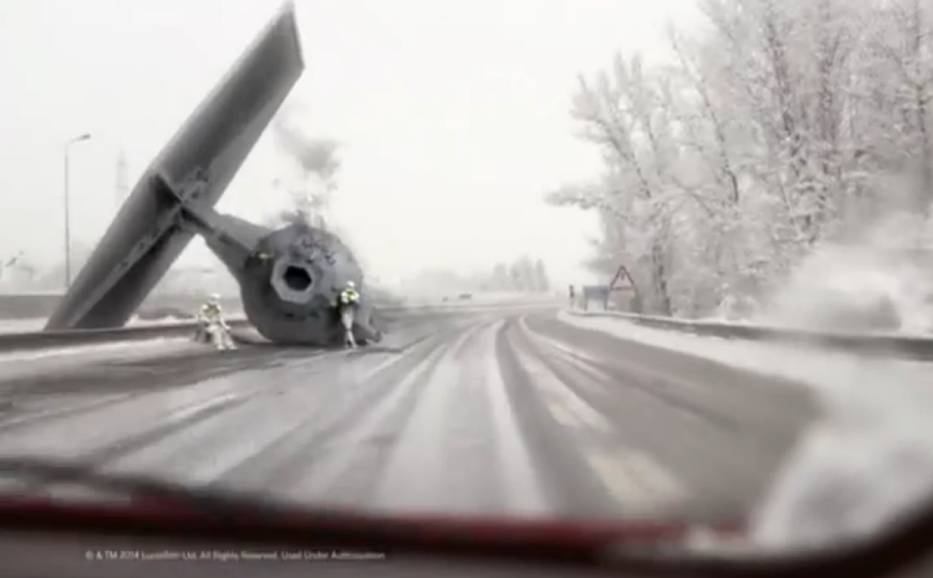 Wypadek TIE Fightera na autostradzie