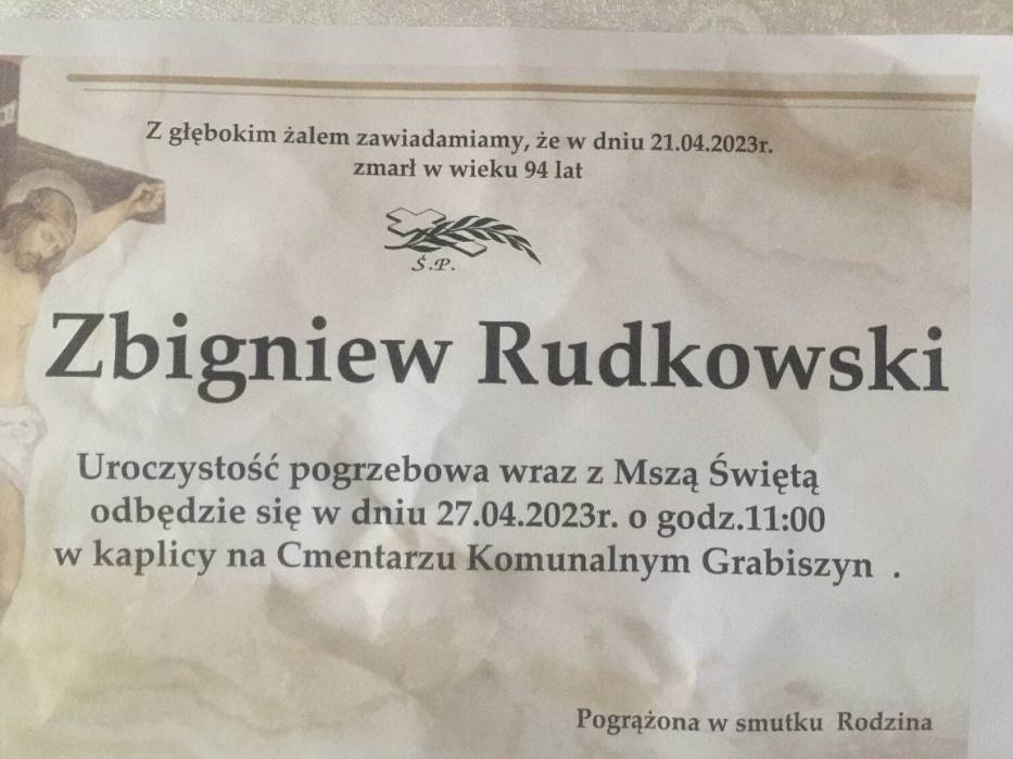 Zmarł Prof. Zbigniew Rudkowski