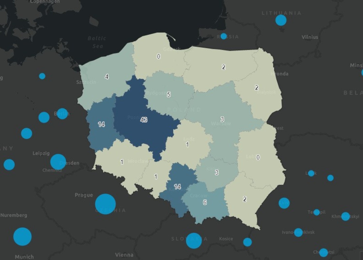 Liczba nowych zgonów, do których przyczynił się COVID-19