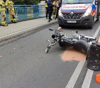 Wypadek motocyklisty na DW 463. Obrażenia odniosła jego pasażerka