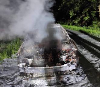 Pożar samochodu w gminie Wilczyn