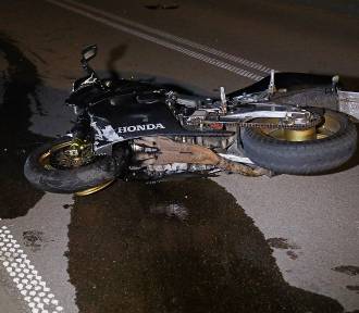 Śmiertelny wypadek w Piotrkowie, nie żyje 32-letni motocyklista ZDJĘCIA
