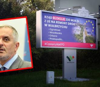 Roman Szełemej manipuluje informacją o środkach z KPO na miejskich billboardach