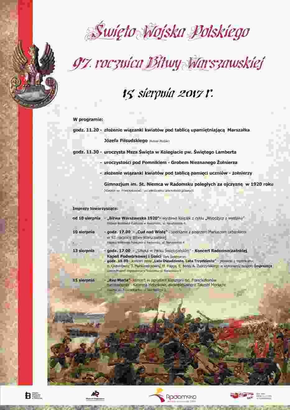Program obchodów Święta Wojska Polskiego w Radomsku