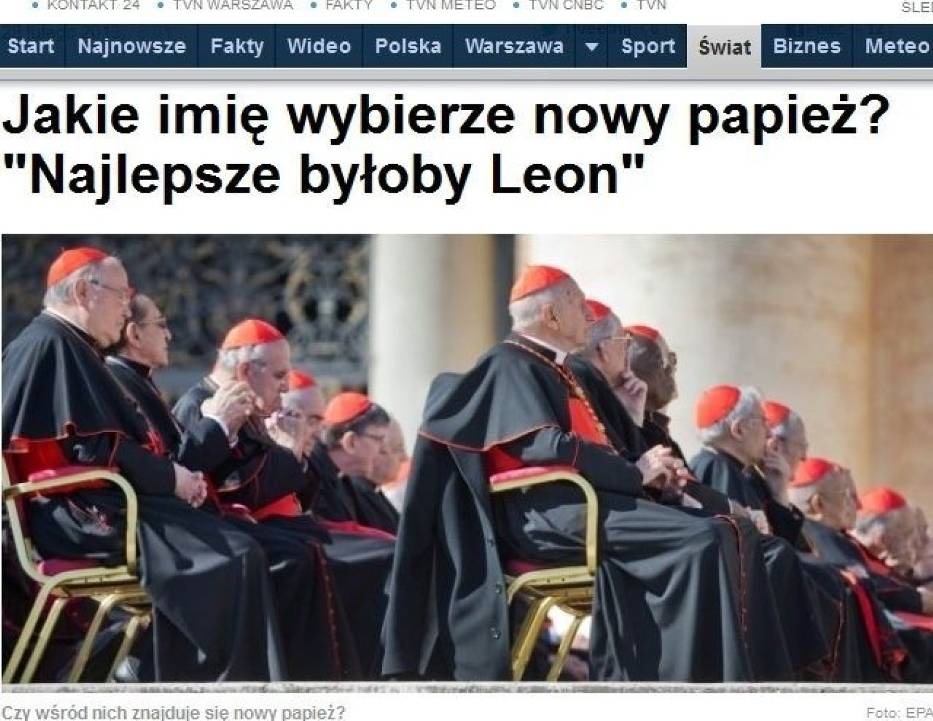 Jakie imię wybierze nowy papież? - tvn
