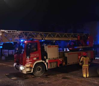 Drugi pożar w budynku po banku na Silnicznej w Kielcach (ZDJECIA)