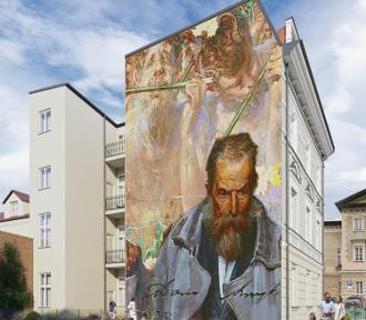 Kamienicę przy ulicy Łaziennej w Kaliszu ozdobi wyjątkowy mural. ZDJĘCIA