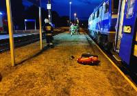 Nocny pożar pociągu w Sędzisławiu. Utrudnienia na linii kolejowej 