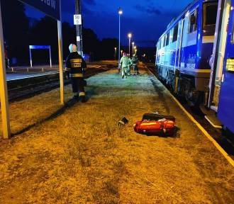 Nocny pożar pociągu w Sędzisławiu. Utrudnienia na linii kolejowej 
