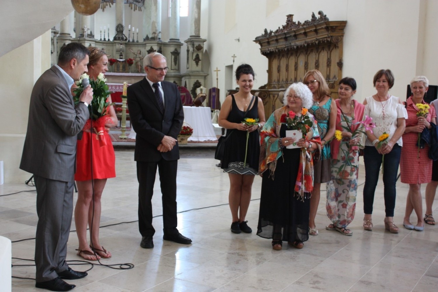 Podczas otwarcia wystawy w kościele podominikańskim przy ul