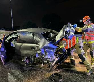 Poważny nocny wypadek w Krakowie na trasie S7
