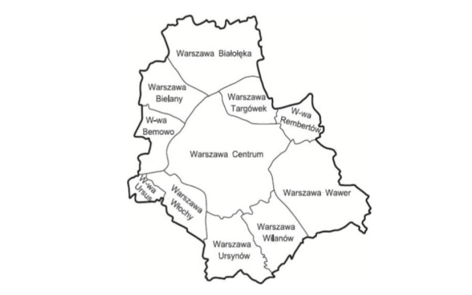 Podział administracyjny m.st. Warszawy w latach 1994–2002