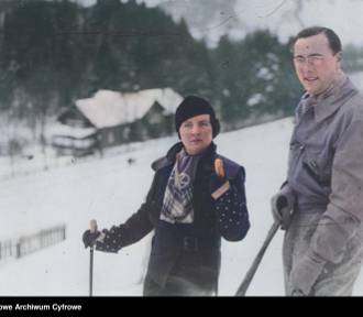 Tak kiedyś jeździli na nartach w Krynicy-Zdroju. Była tu nawet księżna Juliana 