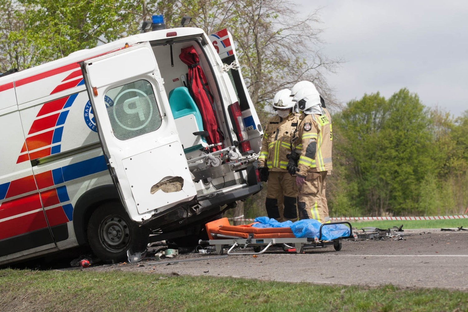 Wypadek na trasie Słupsk - Ustka w pobliżu miejscowości Bydlino
