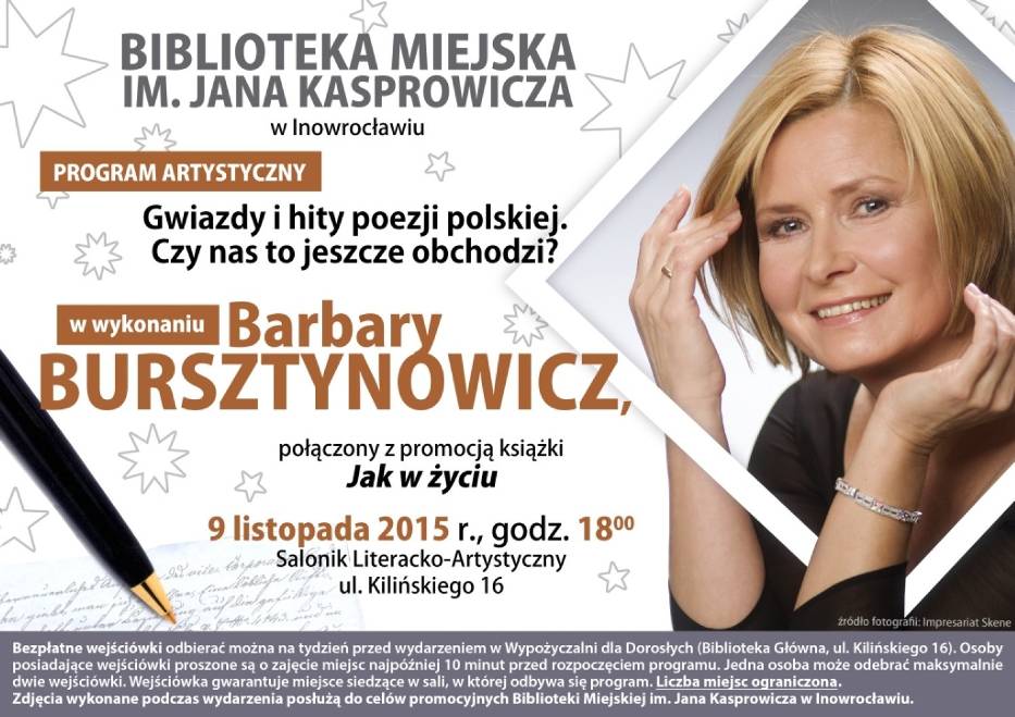 Barbara Bursztynowicz przyjedzie do Inowrocławia