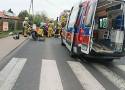Wypadek motocyklisty pod Krakowem. Zderzenie z samochodem osobowym. Wylądował śmigłowiec lotniczego pogotowia