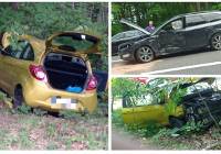 Zderzenie dwóch samochodów pod Opolem. Trzy osoby zostały poszkodowane