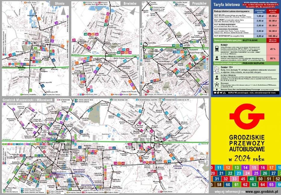 Schemat sieci autobusowej na 2024 rok