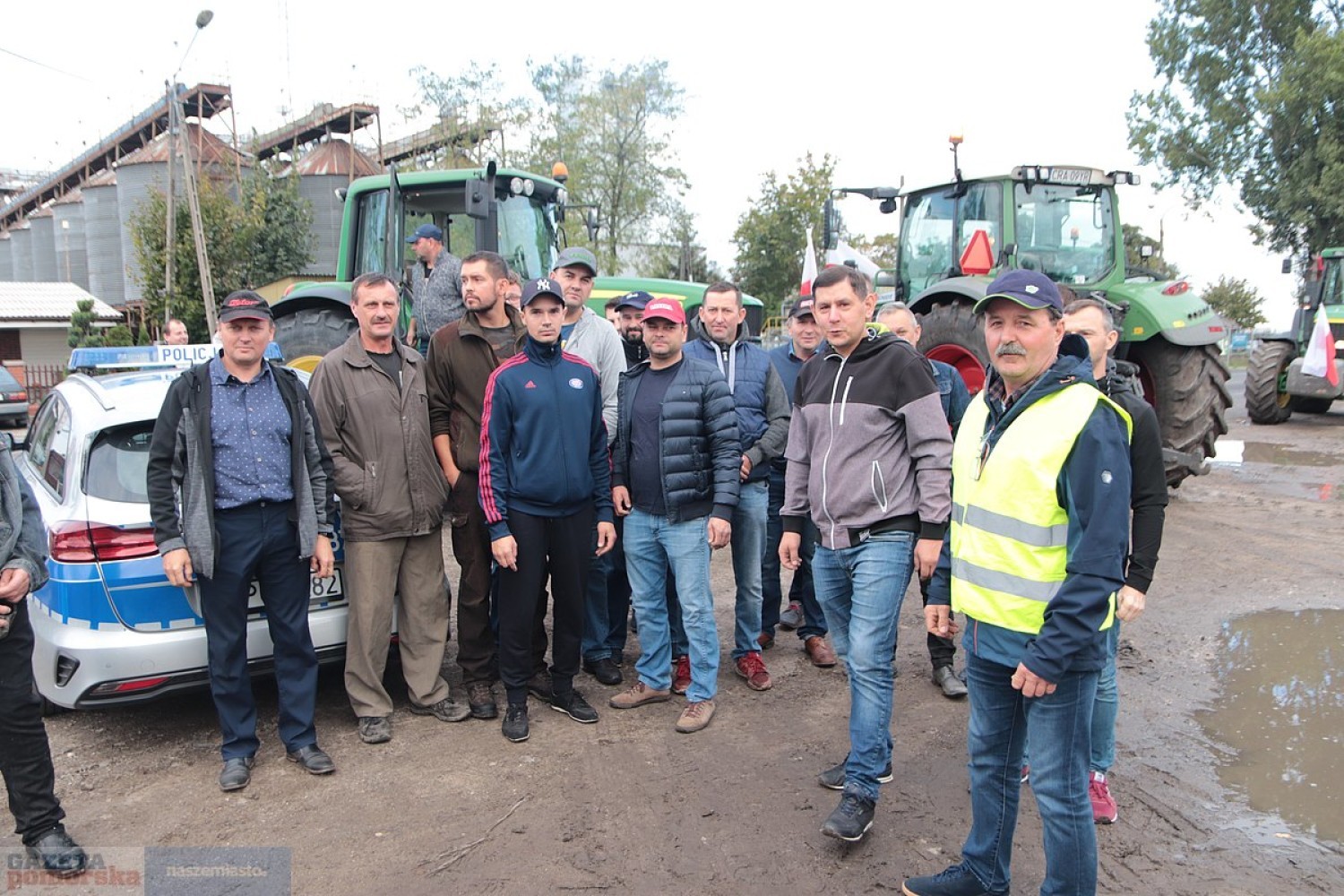 Protest rolników i blokada drogi krajowej 62, Osięciny, powiat Radziejów
