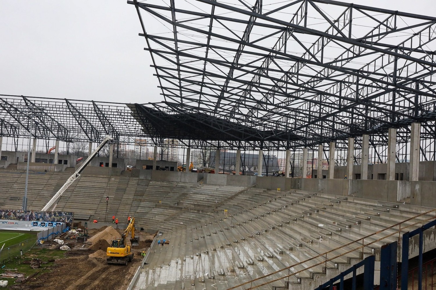 Budowa stadionu Pogoni Szczecin - 6 marca 2020 r