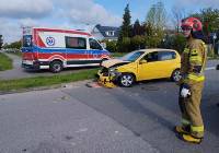 Wypadek w Poddębicach. Dziś rano zderzyły się dwa pojazdy ZDJĘCIA