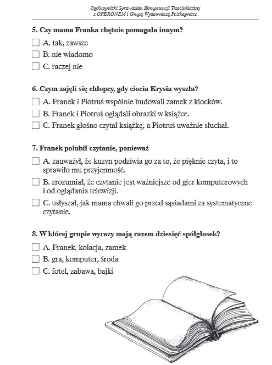Nowa Era Sprawdzian Trzecioklasisty 2015 Ogólnopolski sprawdzian kompetencji trzecioklasisty 2015 z Operonem
