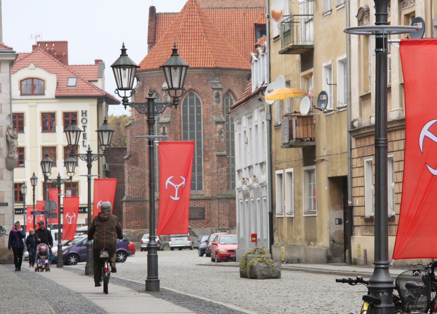 Miejski herb jest widoczny m