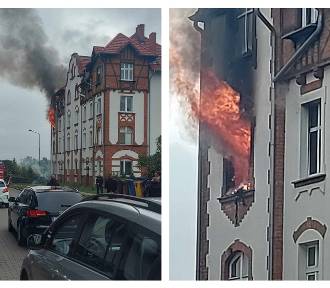 Pożar mieszkania w Gorzowie. Z okien buchał ogień. Przerażający widok!
