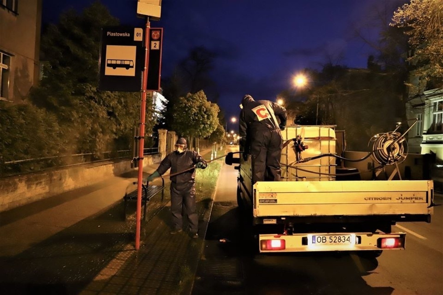 W piątek 24 kwietnia Zakład Higieny Komunalnej w Brzegu przeprowadził dezynfekcję terenów miasta