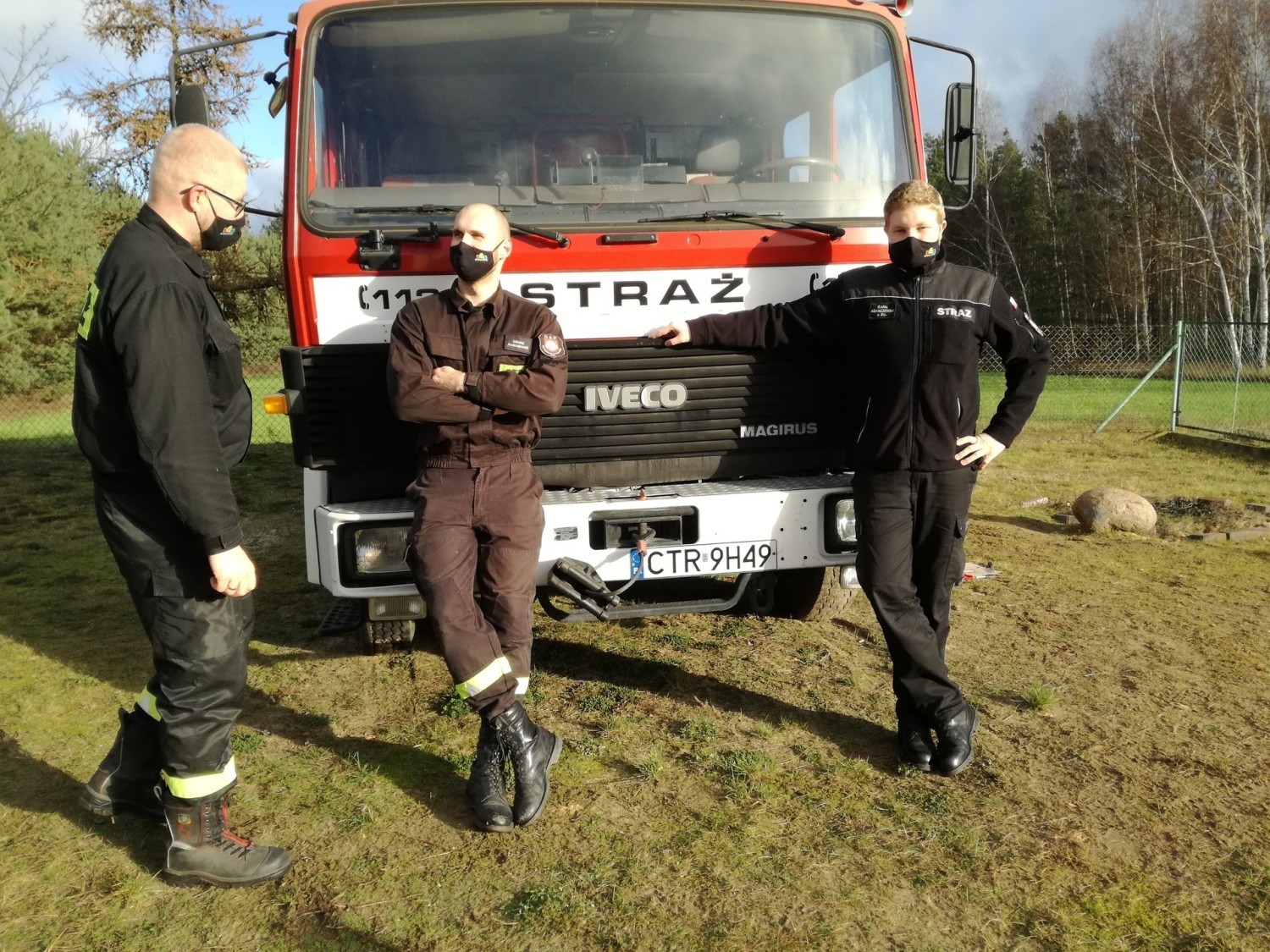 Strażacy ochotnicy OSP Bydgoszcz - Fordon przy Iveco z OSPZawały w gminie Obrowo