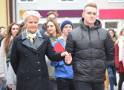 Polkowice: Maturzyści zatańczyli poloneza w rynku (ZDJĘCIA/FILMY)