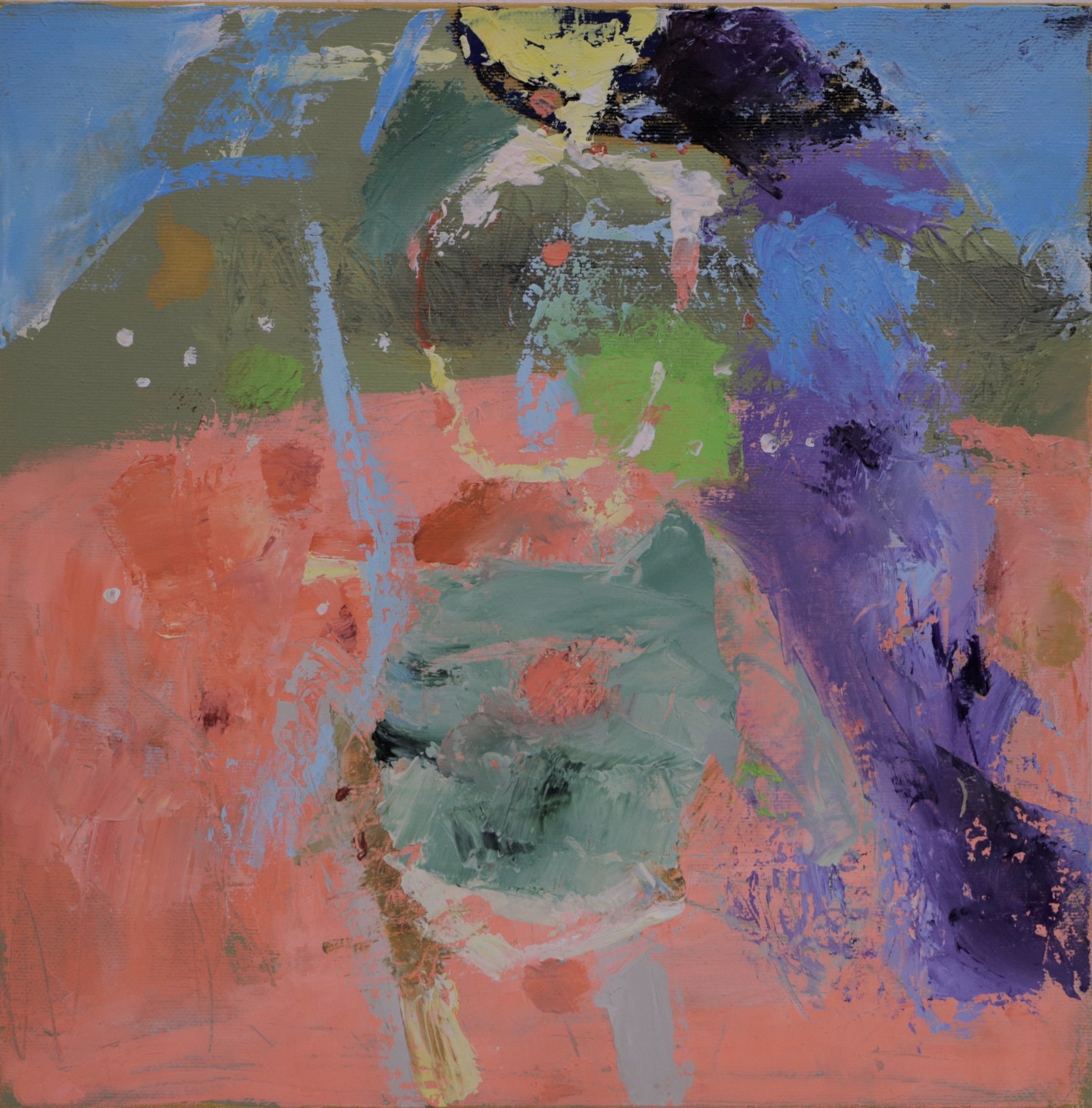 Nina Rostkowska, akryl płótno, 30x30cm