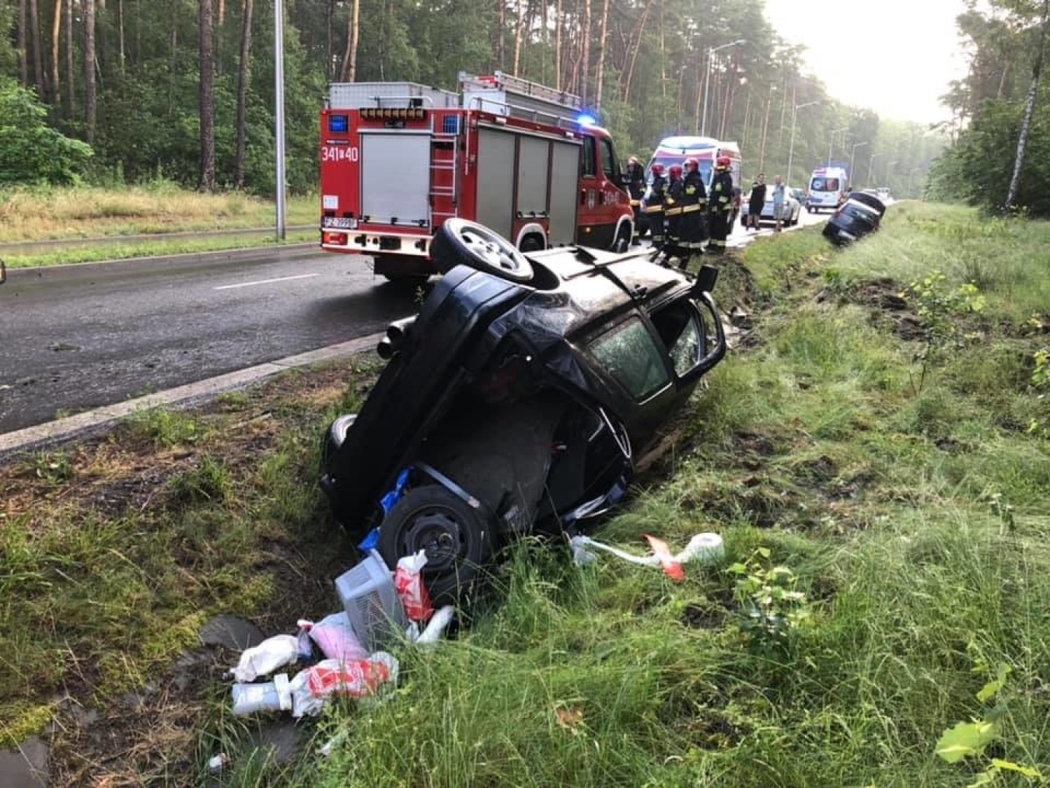 Na szczęście kobietom jadącym punto nic się nie stało