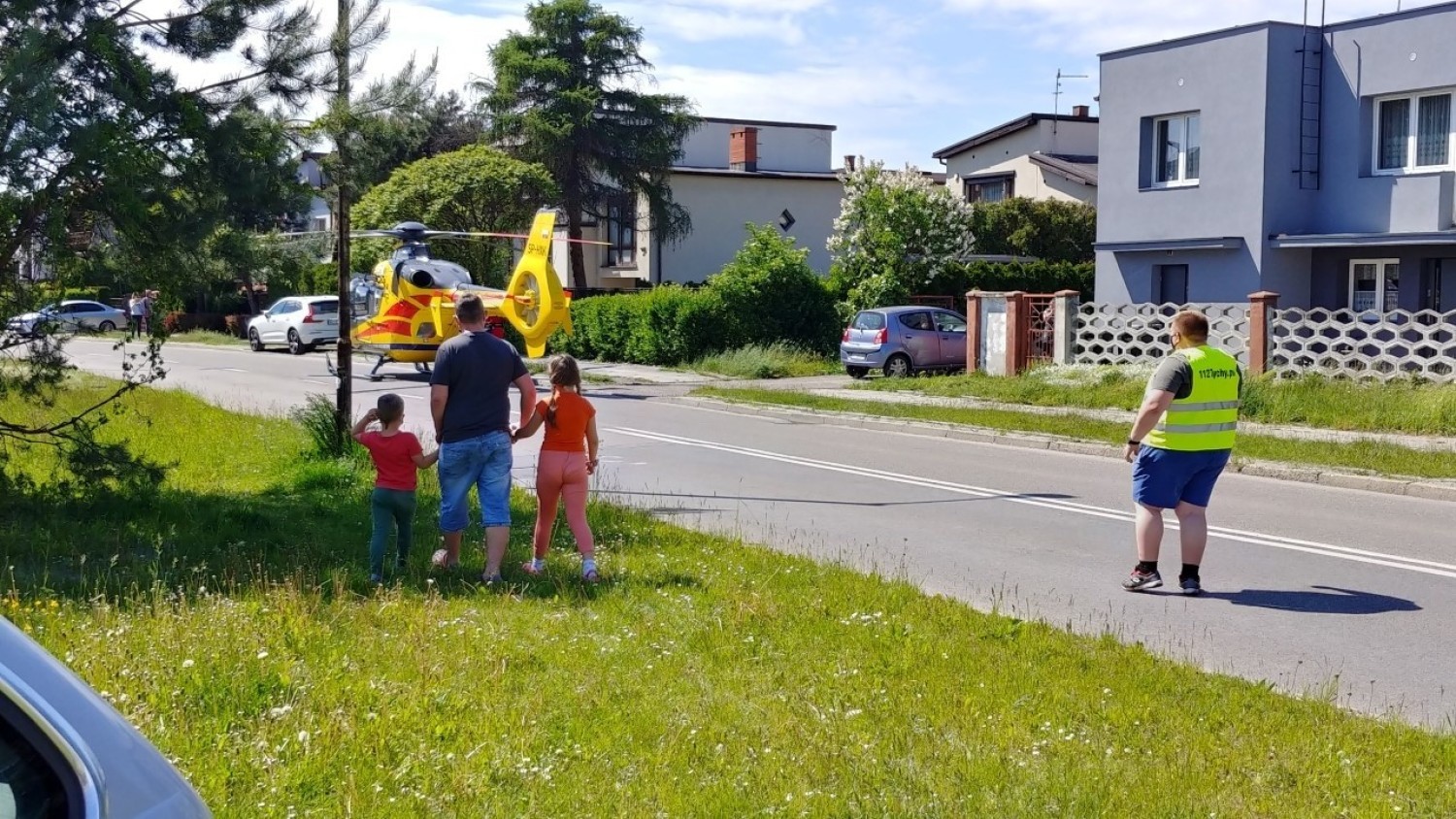 Interwencja śmigłowca Lotniczego Pogotowia Ratunkowego w Tychach