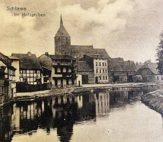 Dawne Sławno i Darłowo - Schlawe i Rugenwalde. Zabudowa miast sprzed 120 lat -zdjęcia