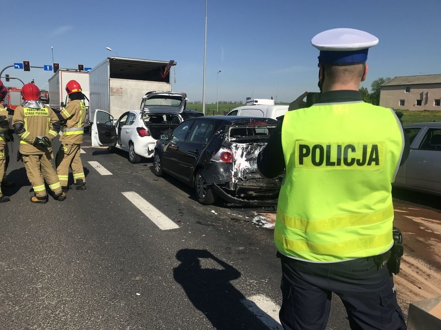 Zdjęcia z wtorkowego karambolu na DK10 w Nakle nad Notecią