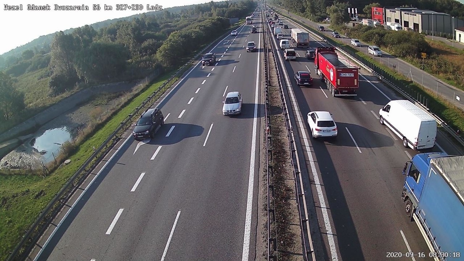 Pożar samochodu na obwodnicy Trójmiasta spowodował w środę 16