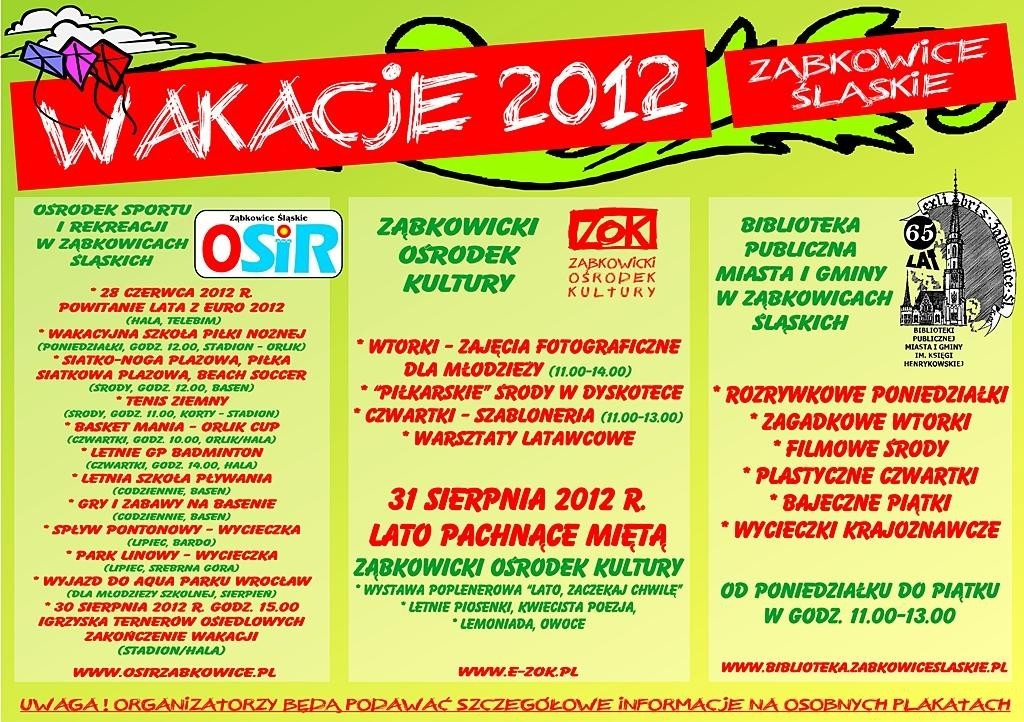 Ząbkowice śląskie Znamy Wakacyjny Rozkład Jazdy Oleśnica