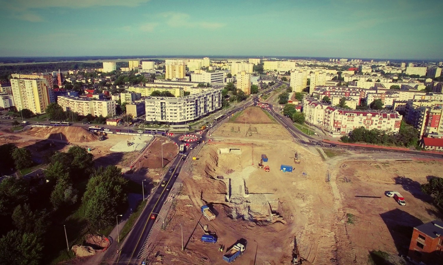 Rondo Kujawskie ze względu na konieczność zmniejszenia pochylenia linii tramwajowej musi zostać obniżone